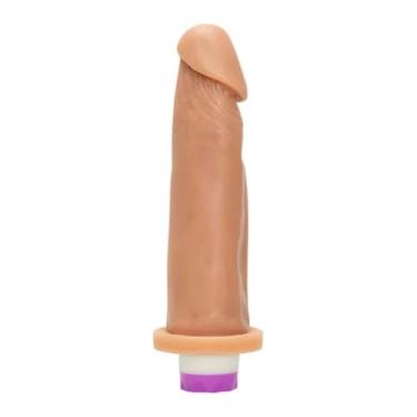 Imagem de Prótese Com Vibrador Interno 20 X 5Cm Brinquedo Erótico Realista Dildo Consolador VN08 (NATURAL)