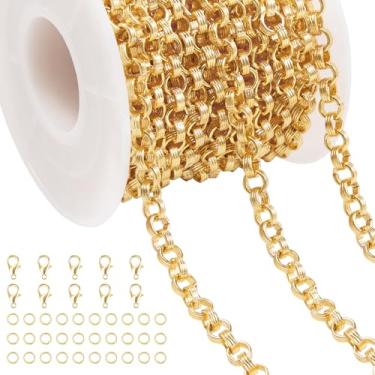 Imagem de Jabogrii Corrente de rolo circular de 16,4 metros para fabricação de joias, corrente de ouro 18 K, artesanato em massa, joias de metal