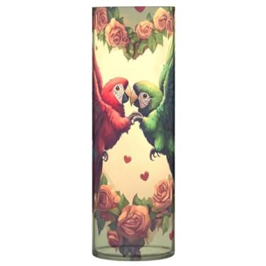 Imagem de Qilmy Vaso de papagaio de dia dos namorados para flores, vaso de belas artes, decoração de casa para escritório, sala de jantar, sala de estar, casamento575