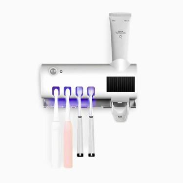 Imagem de Suporte Porta Escova Dentes Dipenser Pasta Esterilizador Uv - Genérico