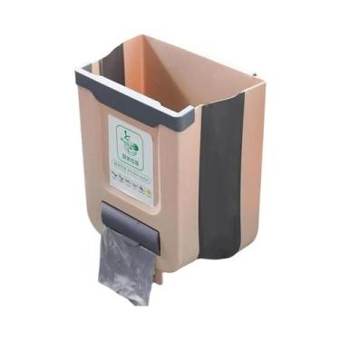 Imagem de Lixeira De Cozinha Montada Na Parede, Dobrável, Montada Na Porta Do Ar