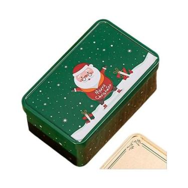 Imagem de Caixa De Natal De Papelão Do Papai Noel, Caixa Retangular Vazia Para D