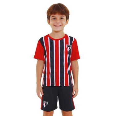 Imagem de Conjunto Infantil São Paulo Tricolor Mini Craque Oficial