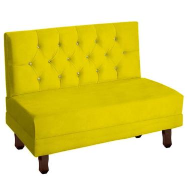 Imagem de Canto Italy Confortável Para Apartamento Cozinha E Restaurantes Veludo Cor Amarelo