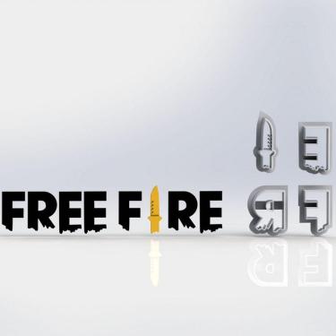 Imagem de Cortador Free Fire Logo Modular Tamanho 5cm