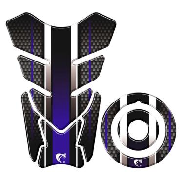 Imagem de Adesivo Protetor Tanque E Bocal Moto Yamaha Listra Azul