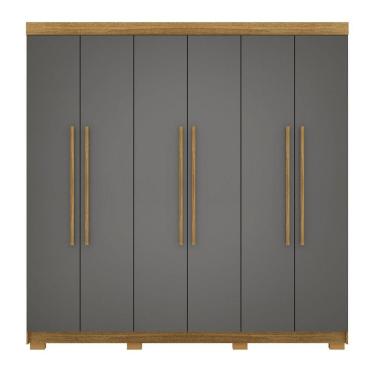 Imagem de Guarda-roupa Alto 6 Portas 2 Gavetas Norway Nature-alasca