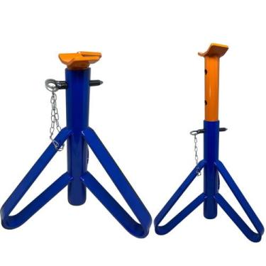 Imagem de Dois Cavaletes Automotivos Formato Preguiça Manutenção Carros Suporte 