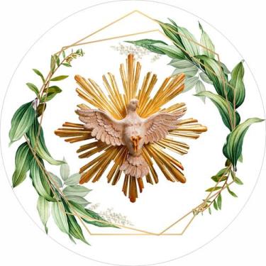 Imagem de Painel de Lona Redondo Espirito Santo da Paz Folhagem - Fabrika de Fes