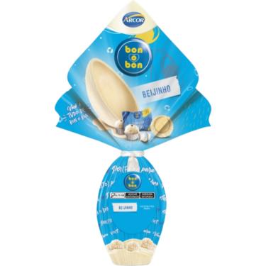 Imagem de Ovo de Páscoa Arcor Bon o Bon Beijinho Chocolate Branco e Coco 100g Recheado