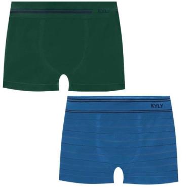 Imagem de Kit Com 2 Cuecas Boxer Infantil Sem Costura Kyly- tamanho:M 8 A 10 ANO