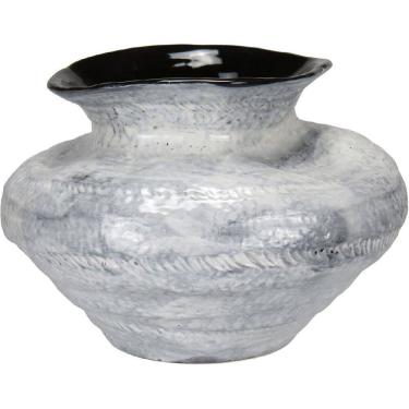 Imagem de VASO DECORATIVO ENFEITE CASA HOME&CO CERÂMICA 15x20x20cm BRANCO