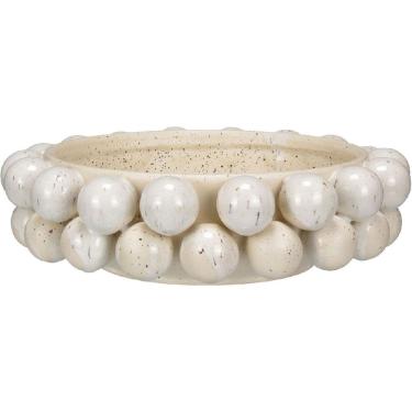 Imagem de VASO DECORATIVO ENFEITE CASA HOME&CO CERÂMICA 9x30x30cm BEGE