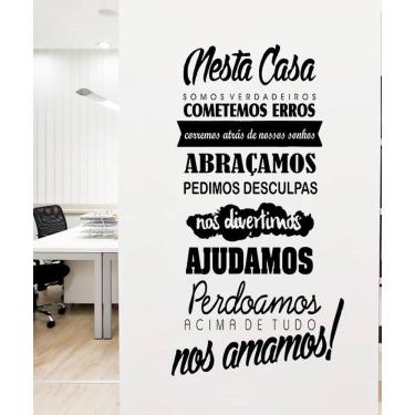 Imagem de Adesivo Decorativo De Parede Frase Nesta Casa Amamos