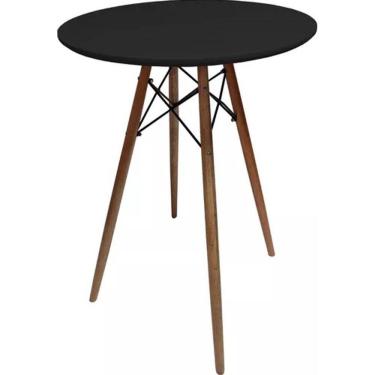 Imagem de Mesa Bistro Redonda 60cm Base Eiffel Bar, Cafeteria, Cozinha - PRETO