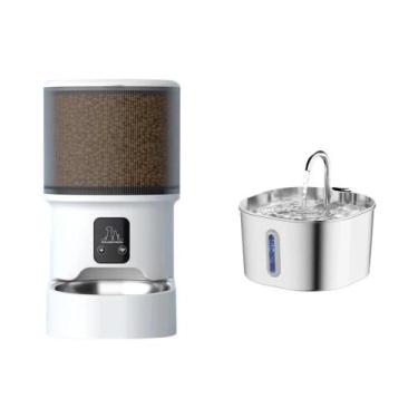 Imagem de Dispensador Automático De Ração Para Gatos E Cães 4L Smart WiFi Com Ti