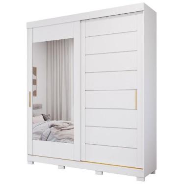 Imagem de Guarda Roupa Fiore 2 Portas Correr Com Espelhos e Pés Retangular - Pan