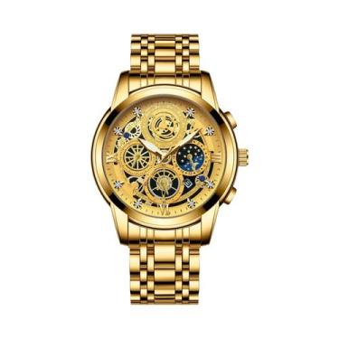 Imagem de Relógio De Luxo Masculino Com Pulseira De Aço Inoxidável, Luminosa, À 