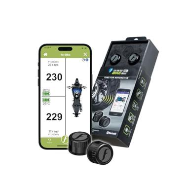 Imagem de FOBO Sistema de monitoramento de pressão de pneu Bike 2 (preto) – monitor externo, pneu de bicicleta, sensor de temperatura, sem fio, para bicicleta inteligente, motocicleta, bicicleta e bicicleta