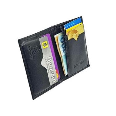 Imagem de Carteira Elegante Masculina Resistente Em Couro Legitimo Com Caixa-Masculino