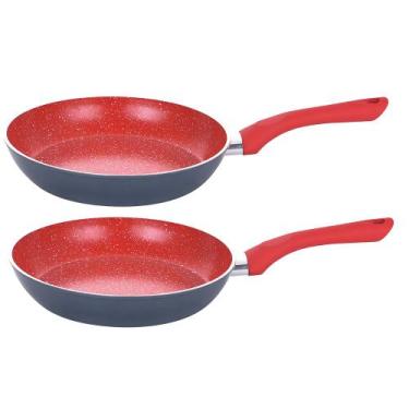 Imagem de Kit 2 Frigideiras Indução Cerâmica 3,7mm 24cm Não Gruda Onix - CLASS H