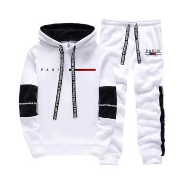 Imagem de Conjunto De Moletom Masculino Casual Para Outono E Inverno Com Estampa