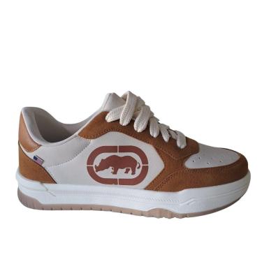 Imagem de Tênis Casual Feminino Eccha 03 Ecko - Marrom/Mostarda-Feminino