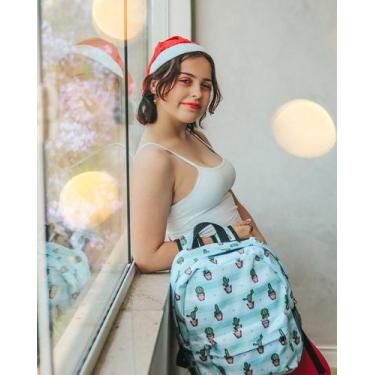 Imagem de Mochila Floral Cactos Resistente Estampa Moderna - Antro Bag