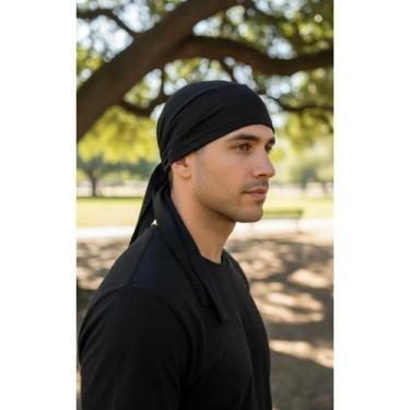 Imagem de 2x Bandana Preta Ajustável Chef Cozinha Garçom Uniforme - Congratulati