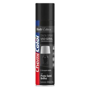 Imagem de Tinta Spray Chemicolor Preto Brilhante 400ml Alta Qualidade - DEPECIL