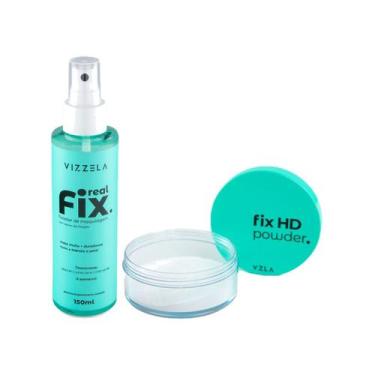 Imagem de Fixador Vizzela Real Fix e Pó Translúcido Fix HD Powder