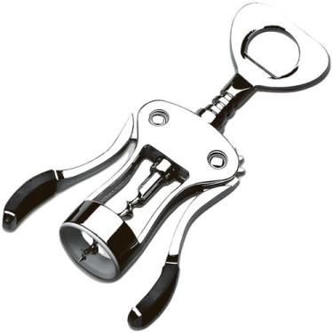 Imagem de Saca Rolhas Inox Brinox Abridor Garrafa Rolha Vinho Manual