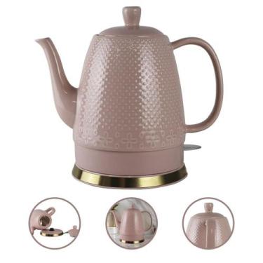 Imagem de Chaleira Elétrica Porcelana Elegance Rosa 1,2L Base 360 Desligamento A