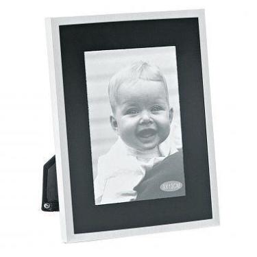 Imagem de Porta retrato de aluminium natural- fundo preto - 9 x 13 cm - BTC Deco
