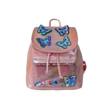Imagem de Mochila Costas Bolsa Feminina Infantil Juvenil Escolar Menina Brilhant