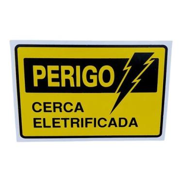 Imagem de kit COMBO 20 Placas de Sinalização perigo cerca eletrificada - ASELETR