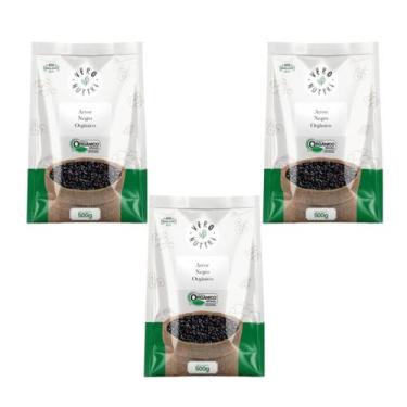 Imagem de Kit 3 Arroz Negro Organico 1,5Kg Vero Nuttri