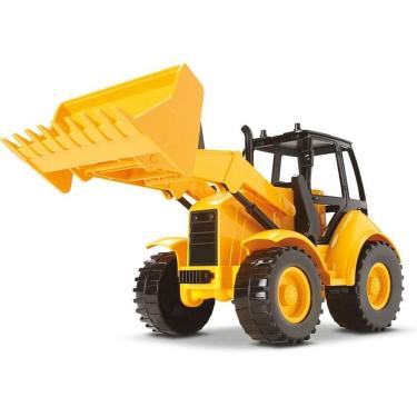 Imagem de Trator de Brinquedo Construction HL600 Articulado com Braço Funcional Amarelo Silmar Brinquedos