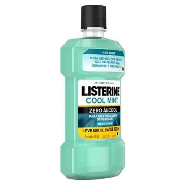 Imagem de Enxaguante Bucal Antisséptico Listerine Cool Mint Zero 500Ml