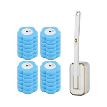 Imagem de Conjunto De Escova Sanitária Descartável Com Cabo Longo E Cabeças Subs
