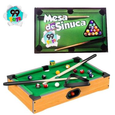 Imagem de Mini Mesa Bilhar Sinuca Madeira Completa Infantil Portátil - 99Toys, V