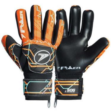 Imagem de Luva de Goleiro Poker Champion 9 Multiterreno Semi Profissional, Laran