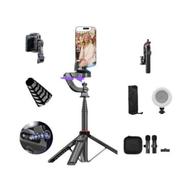 Imagem de Estabilizador De Gimbal Portátil Com Rastreamento Facial AI 360 graus 
