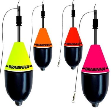 Imagem de Boia Cevadeira Brabinha Laranja - Copo Preto - JR Pesca