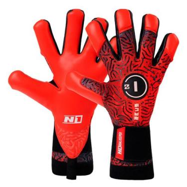 Imagem de Luva de Goleiro Profissional N1 Zeus 2.0, 10, Vermelho