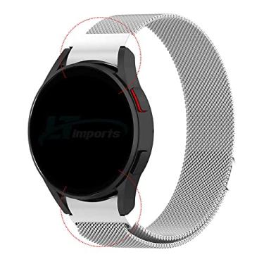 Imagem de Pulseira Aço Magnética Milanese LTIMPORTS compatível com Galaxy Watch 7/6/6 Classic/5/5 Pro/4/4 Classic e Galaxy Watch FE (Prata)