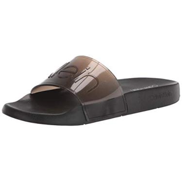 Imagem de Calvin Klein Sandália feminina Akron Slide, Preto 181, 10