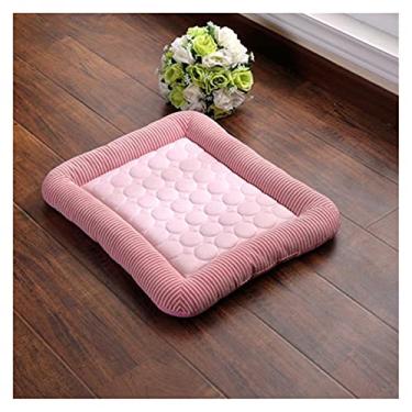 Imagem de jinyi2016SHOP Almofada para cães e gatos, respirável, antiderrapante, para primavera, verão, para cães, filhotes, tapete de seda gelada para carro, sofá, gatos, cães, ninho, canil, cama para animais de estimação