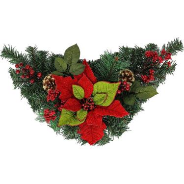 Imagem de Guirlanda Natalina Festão Decorativo De Natal Pinha Natural 60cm