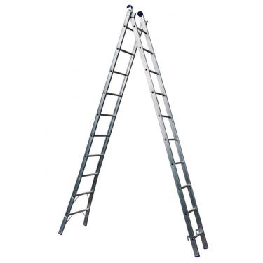 Imagem de Escada Extensiva 4 em 1 2 x 10 Degraus em Alumínio-REAL ESCADAS-EX10